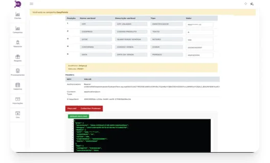 Integração via API